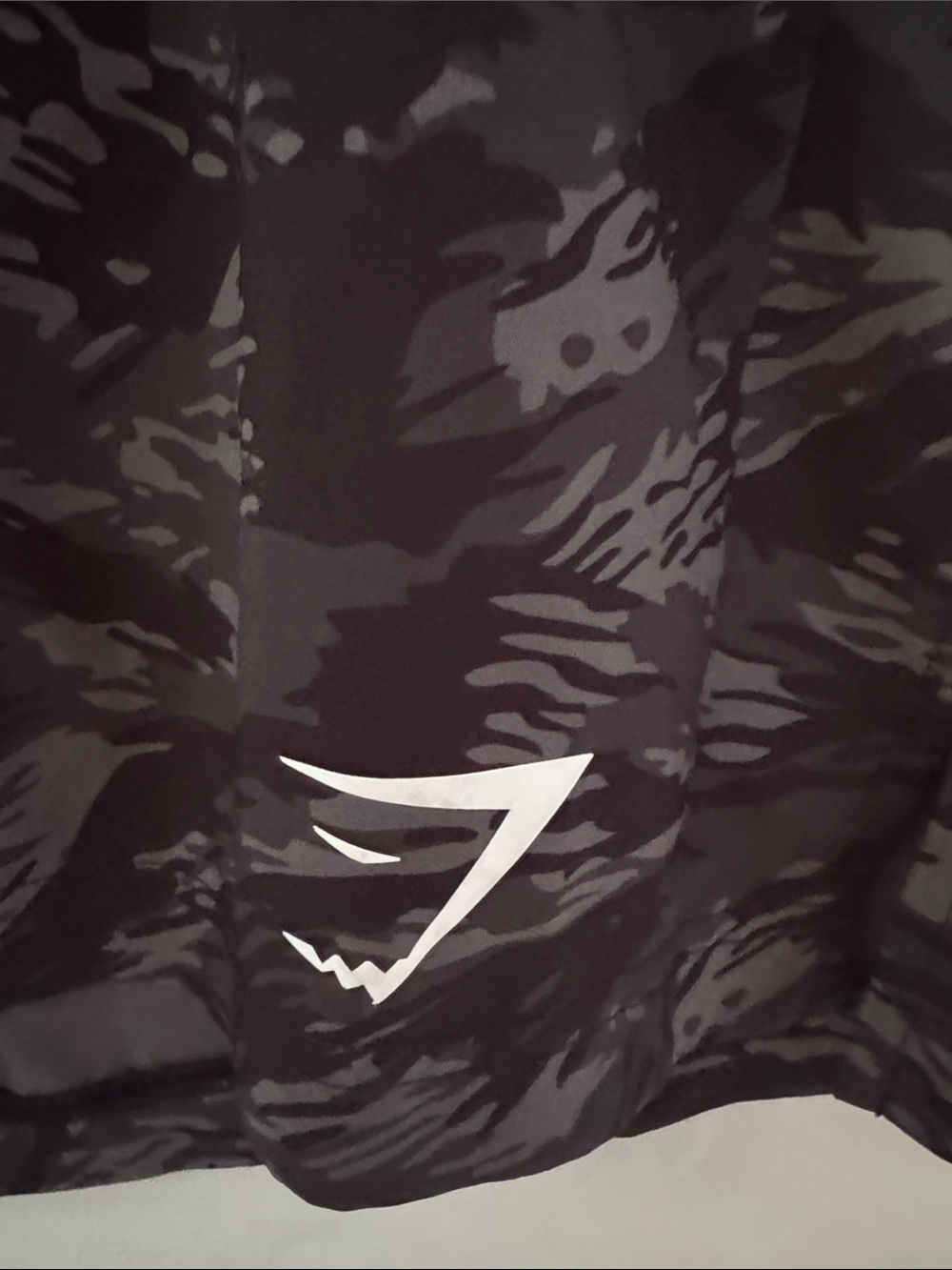 Gymshark Men’s Sporty 7 inch Black & Dark Gray Camo Athletic Shorts - Picture 3 of 5